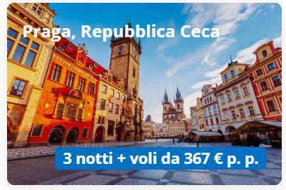 pacchetto volo + hotel praga